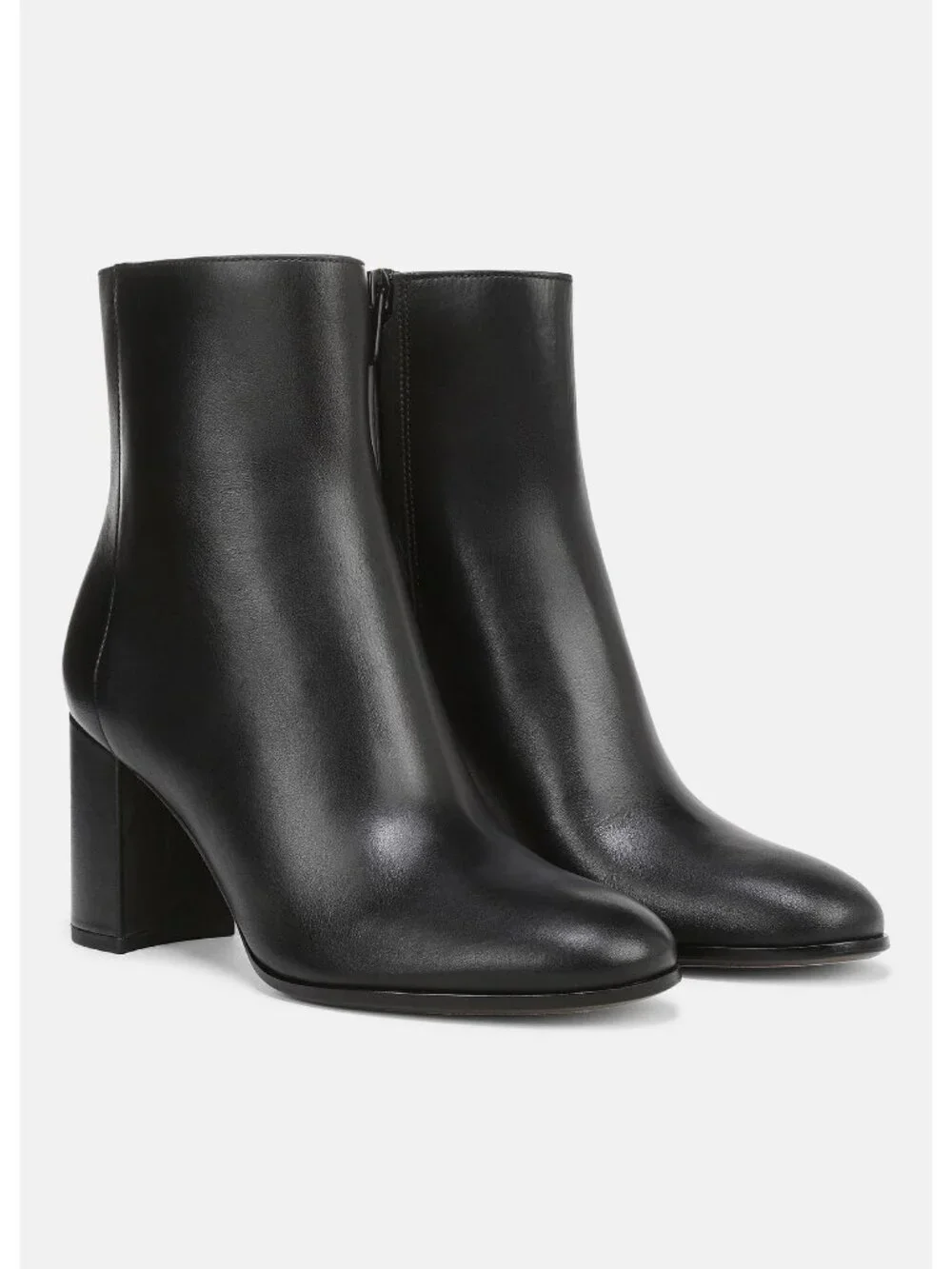 New Vince Elora Leather Ankle Boot Black Sz 8.5